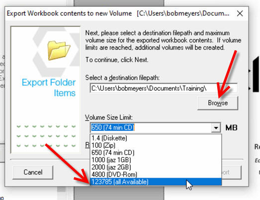 Screen 3 of Workbook-send to new volume