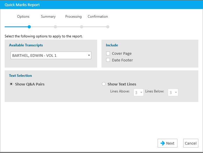 8-Reports Quick Marks